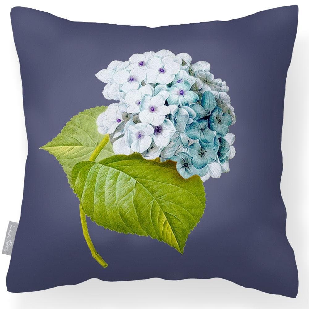 Outdoor Garden Waterproof Cushion - Hydrangea - Taupe 50 x 50 cm by Izabela Peters