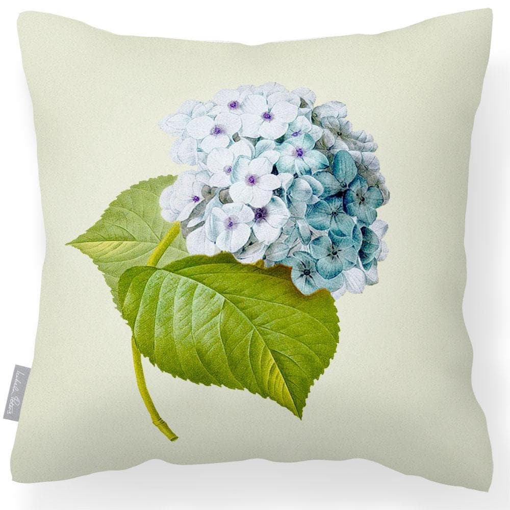 Outdoor Garden Waterproof Cushion - Hydrangea - Cream 50 x 50 cm by Izabela Peters