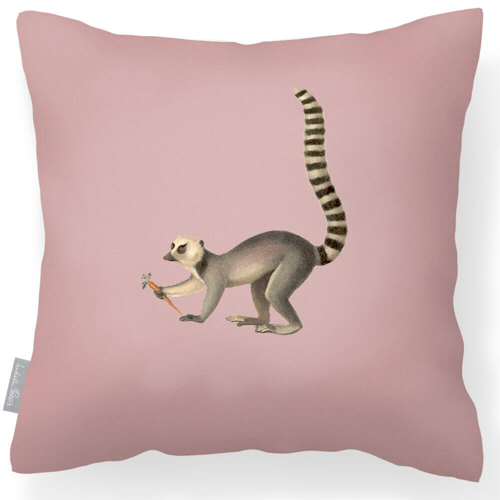 Outdoor Garden Waterproof Cushion - Lemur - Rosewater 45 x 45 cm by Izabela Peters