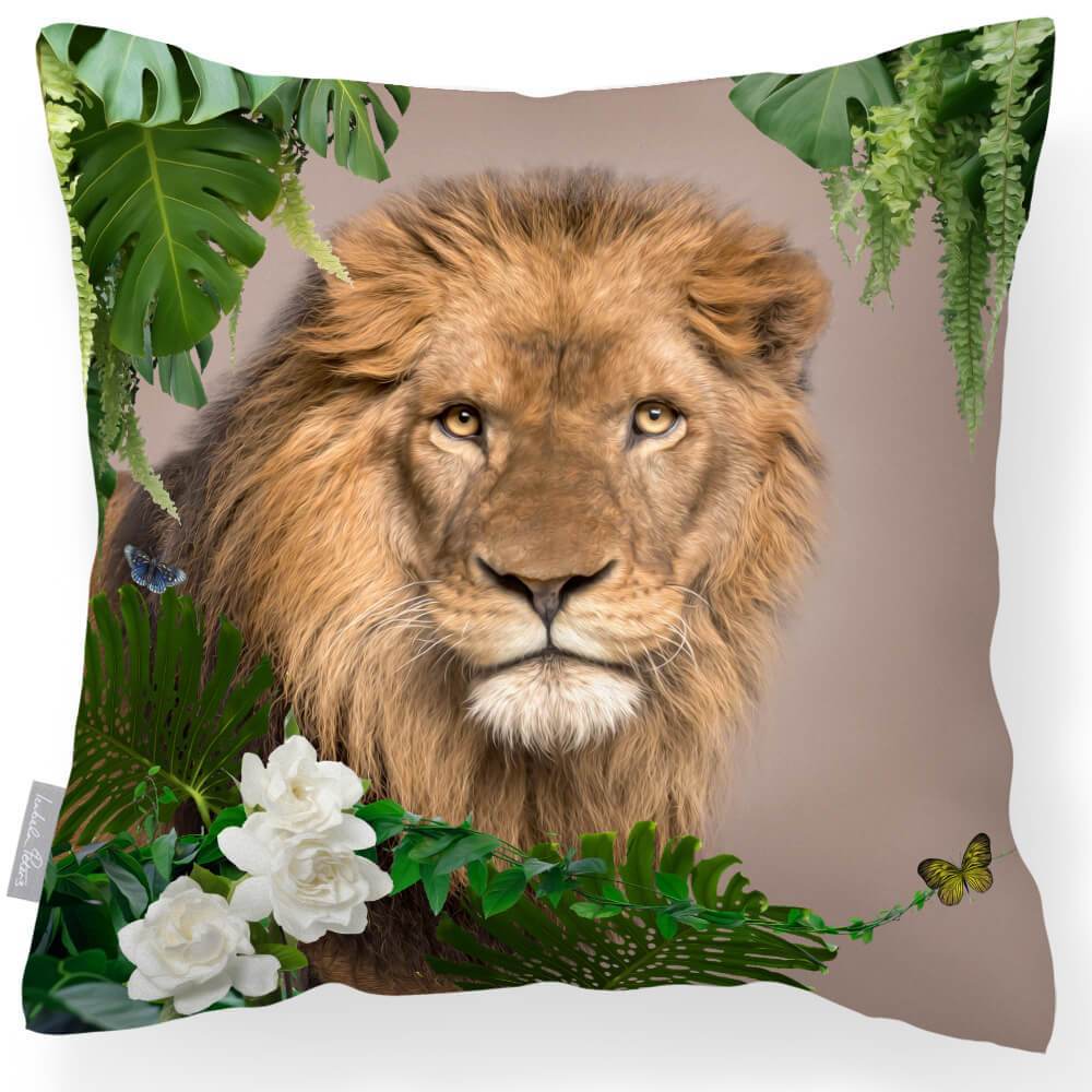 Outdoor Garden Waterproof Cushion - Lion King  Izabela Peters Taupe 40 x 40 cm 
