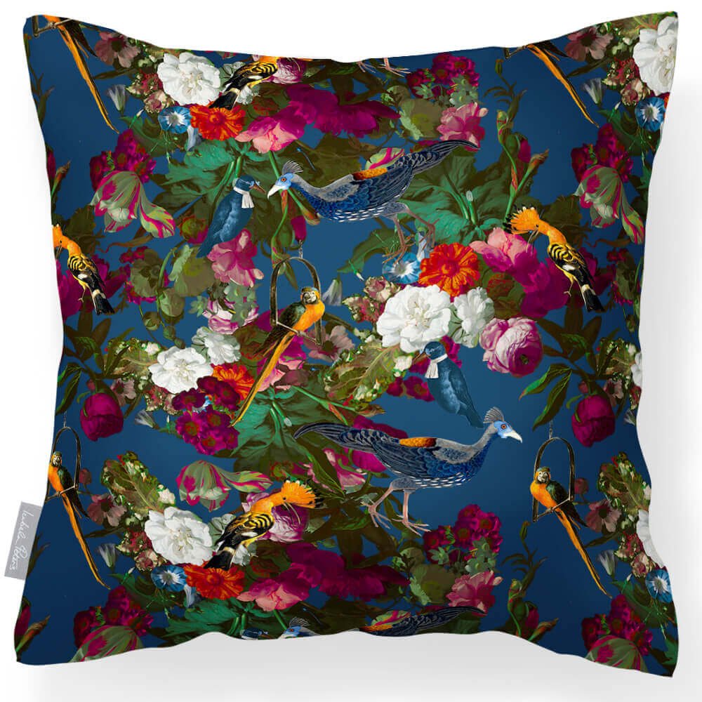 Outdoor Garden Waterproof Cushion - Manor House Garden - Estate Blue 45 x 45 cm by Izabela Peters