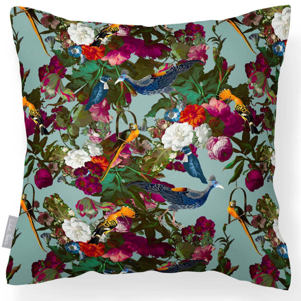 Outdoor Garden Waterproof Cushion - Manor House Garden - Blue Surf 45 x 45 cm by Izabela Peters