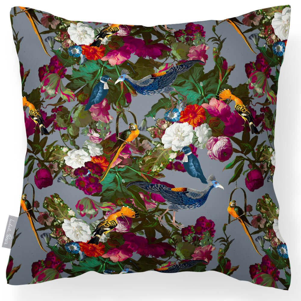 Outdoor Garden Waterproof Cushion - Manor House Garden - French Grey 45 x 45 cm by Izabela Peters