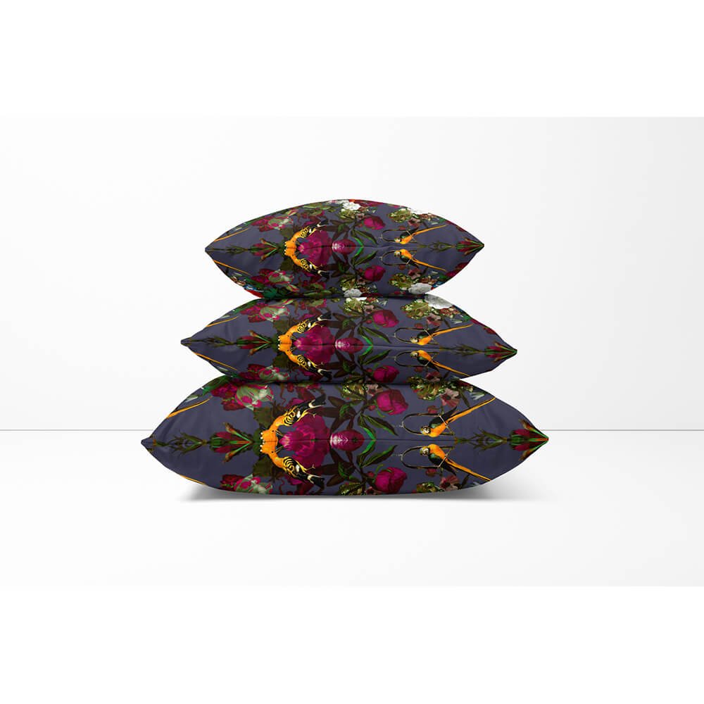 Outdoor Garden Waterproof Cushion - Manor House Garden - Graphite 45 x 45 cm by Izabela Peters