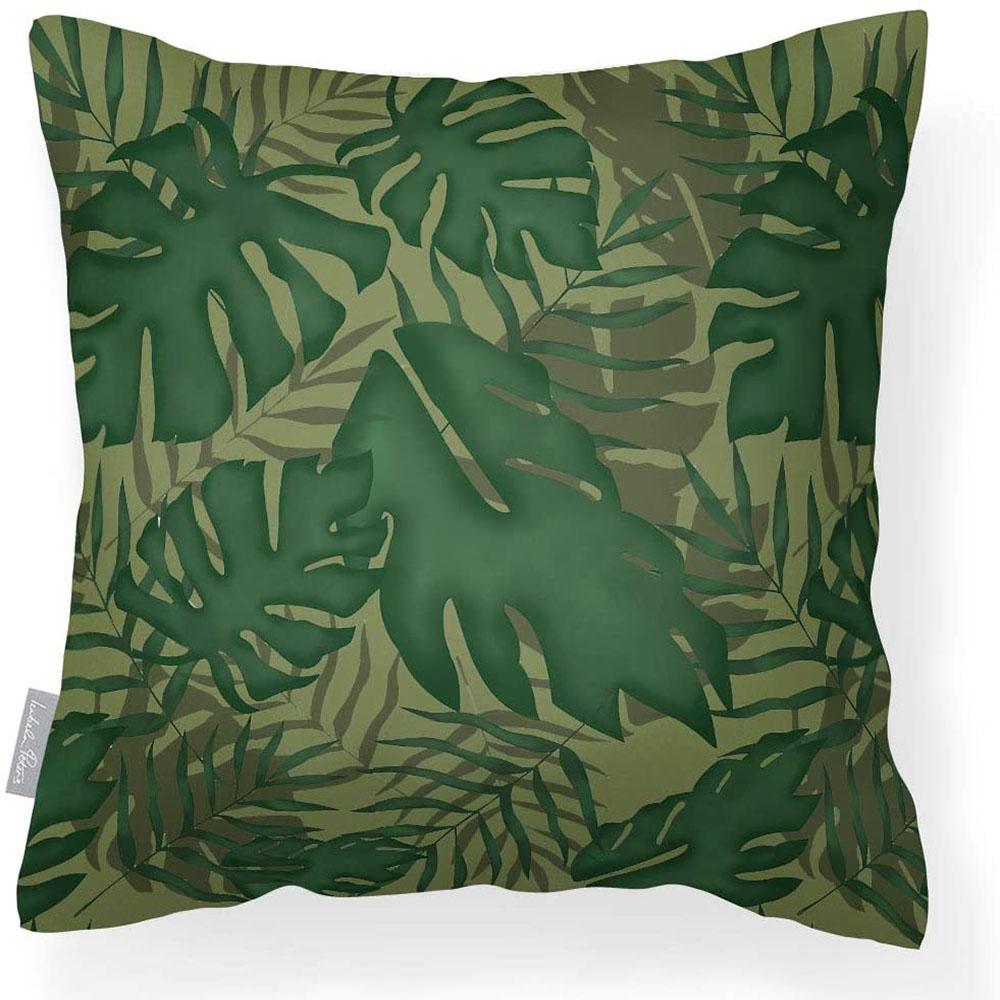Outdoor Garden Waterproof Cushion - Palm Leaf - Sage 50 x 50 cm by Izabela Peters