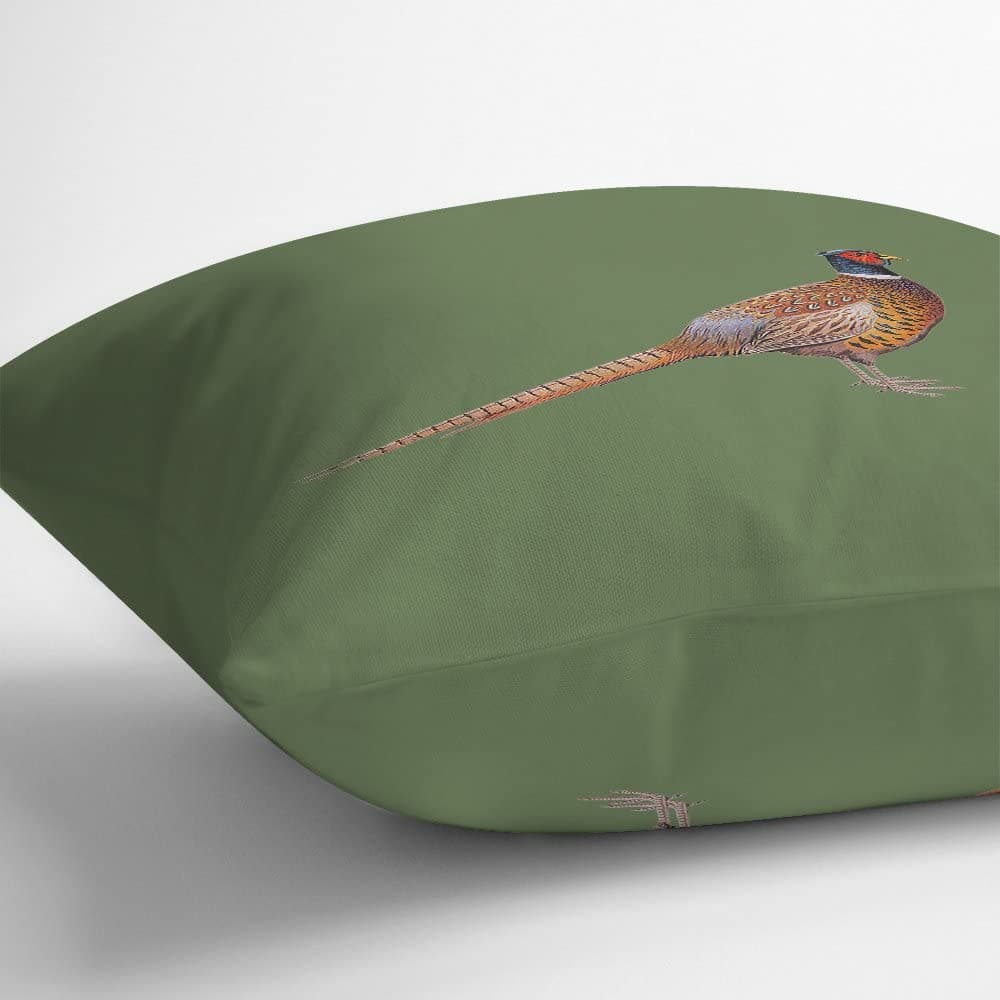 Outdoor Garden Waterproof Cushion - Pheasant - Sage 50 x 50 cm by Izabela Peters