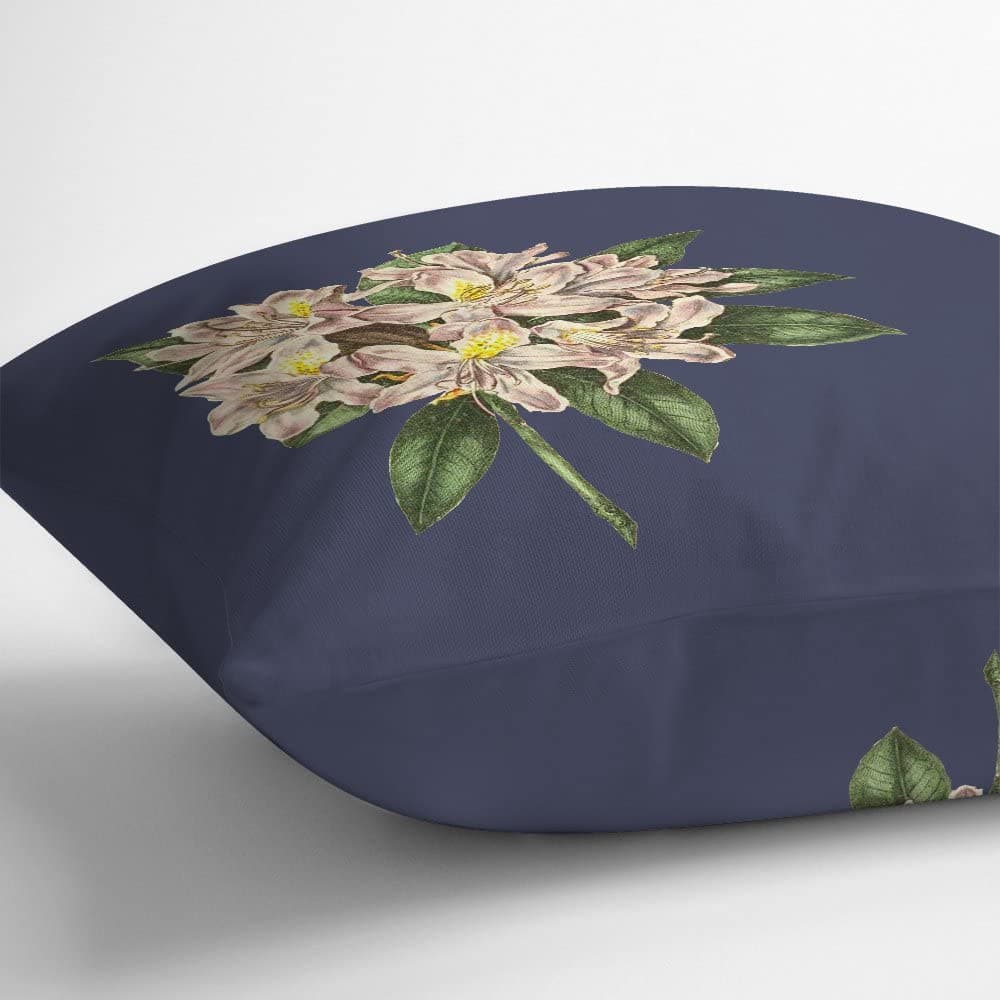 Outdoor Garden Waterproof Cushion - Rhododendron - Graphite 43 x 43 cm by Izabela Peters