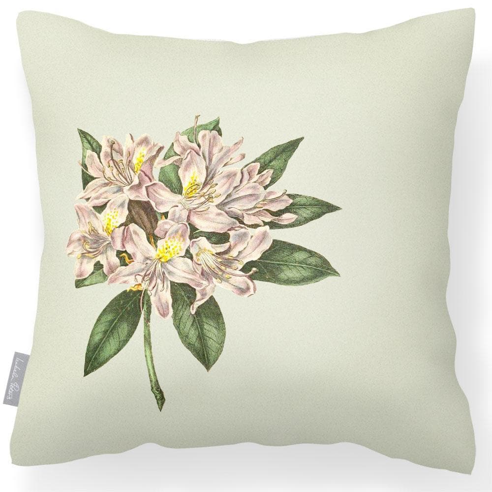 Outdoor Garden Waterproof Cushion - Rhododendron - Cream 50 x 50 cm by Izabela Peters
