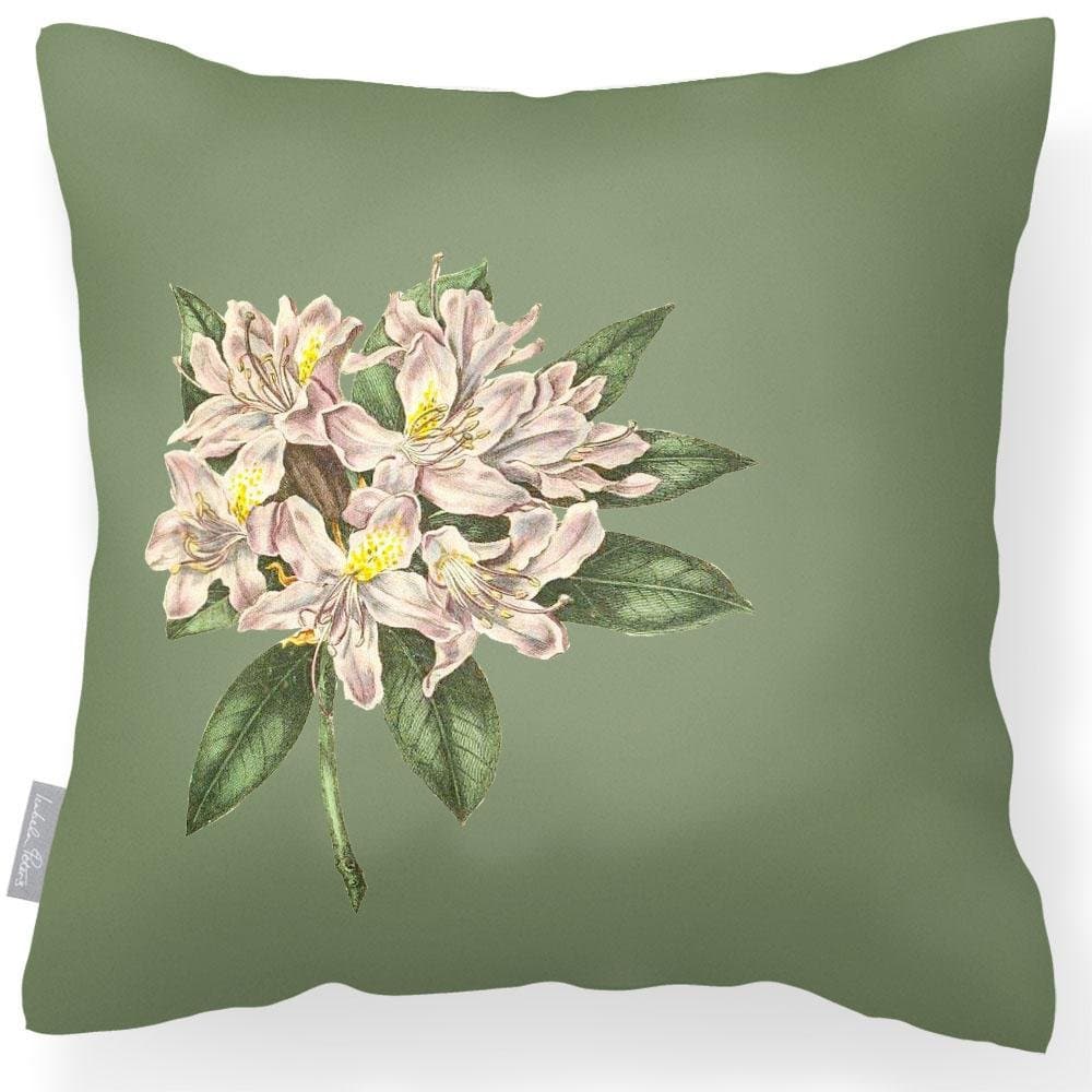 Outdoor Garden Waterproof Cushion - Rhododendron - Sage 50 x 50 cm by Izabela Peters