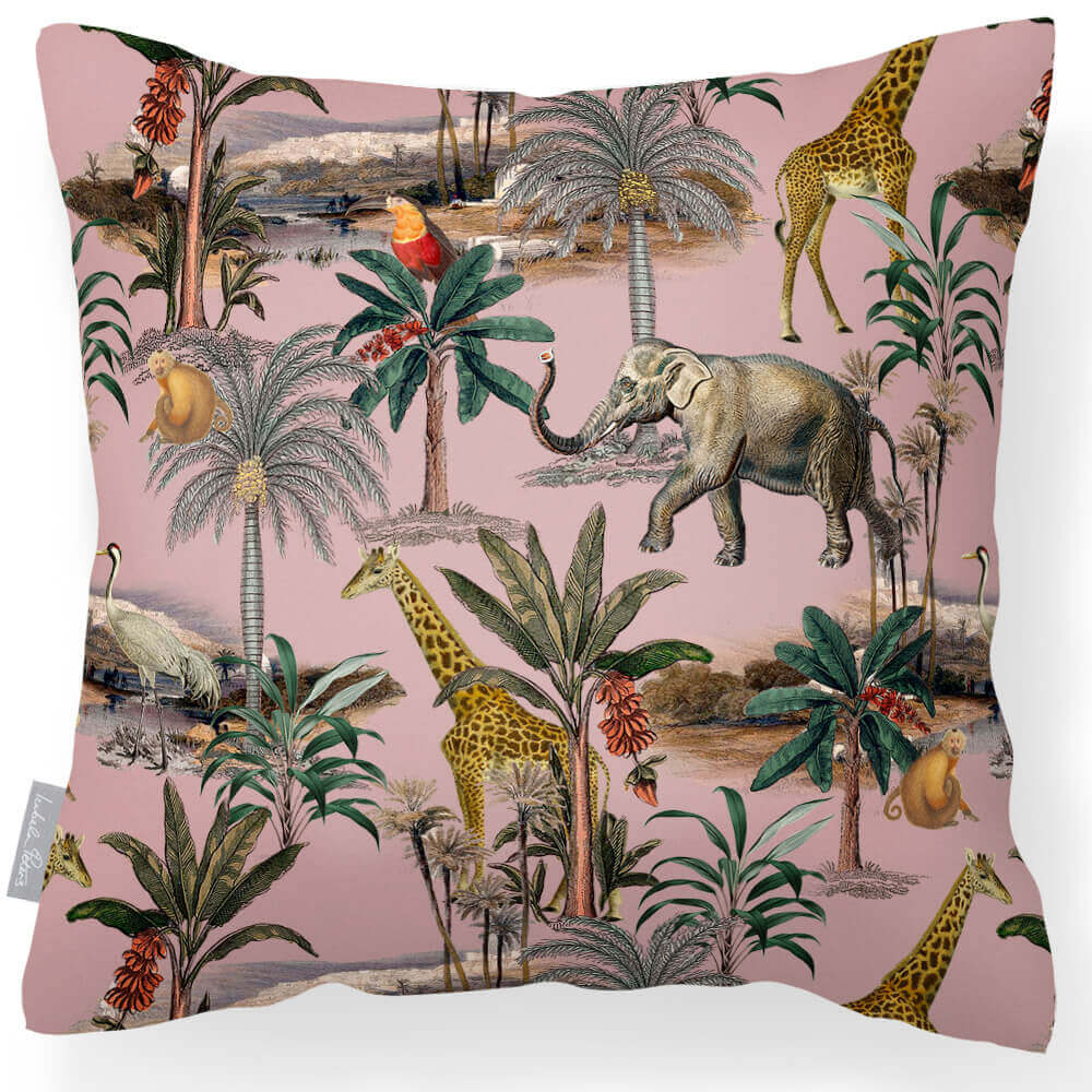 Safari Voyage | Outdoor Garden Waterproof Cushion - Rosewater 45 x 45 cm by Izabela Peters