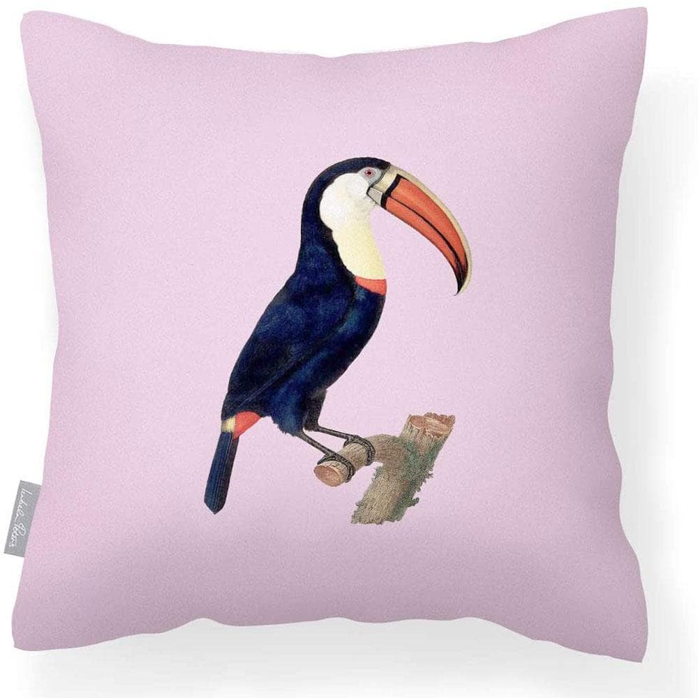 Outdoor Garden Waterproof Cushion - Toucan - Blush Pink 50 x 50 cm by Izabela Peters