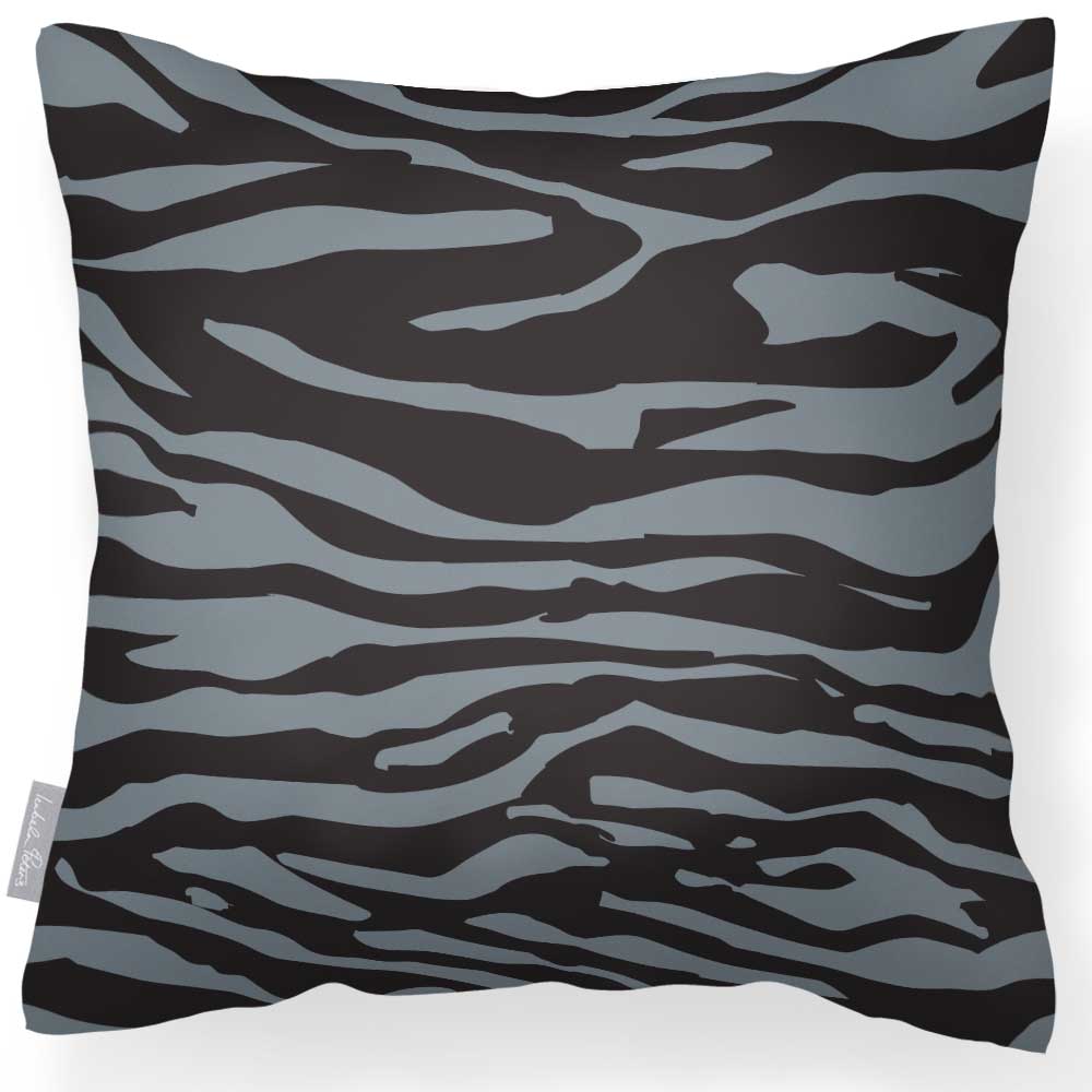 Outdoor Garden Waterproof Cushion - Zebra - Grey 50 x 50 cm by Izabela Peters