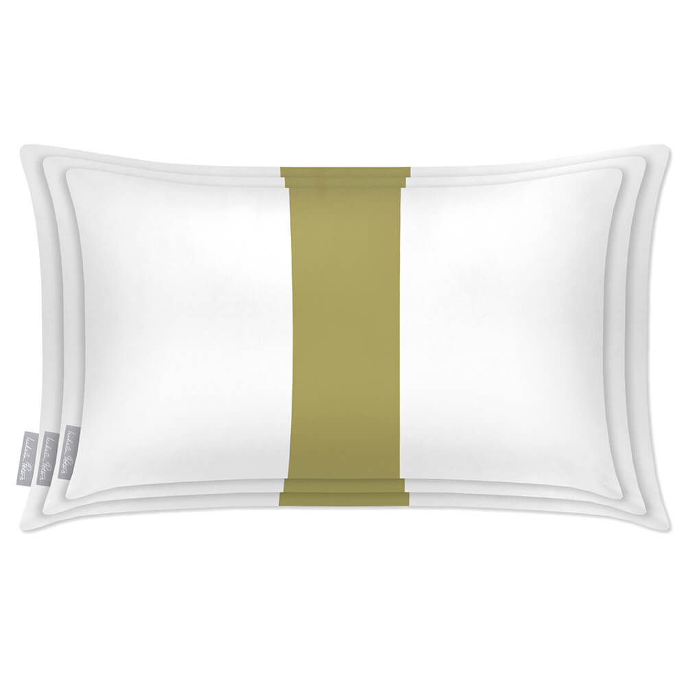 Outdoor Garden Waterproof Rectangle Cushion - 1 Stripe - Golden Lime 50 x 30 cm by Izabela Peters