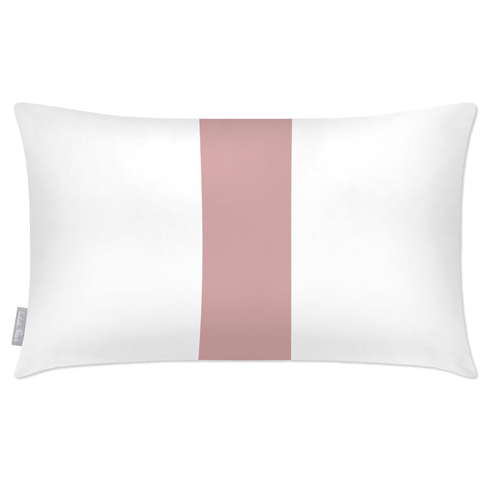 Outdoor Garden Waterproof Rectangle Cushion - 1 Stripe - Rosewater 50 x 30 cm by Izabela Peters