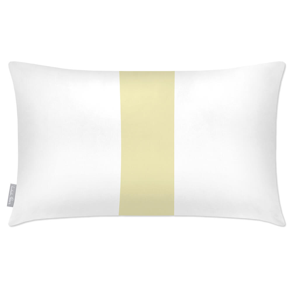 Outdoor Garden Waterproof Rectangle Cushion - 1 Stripe - Cream 50 x 30 cm by Izabela Peters