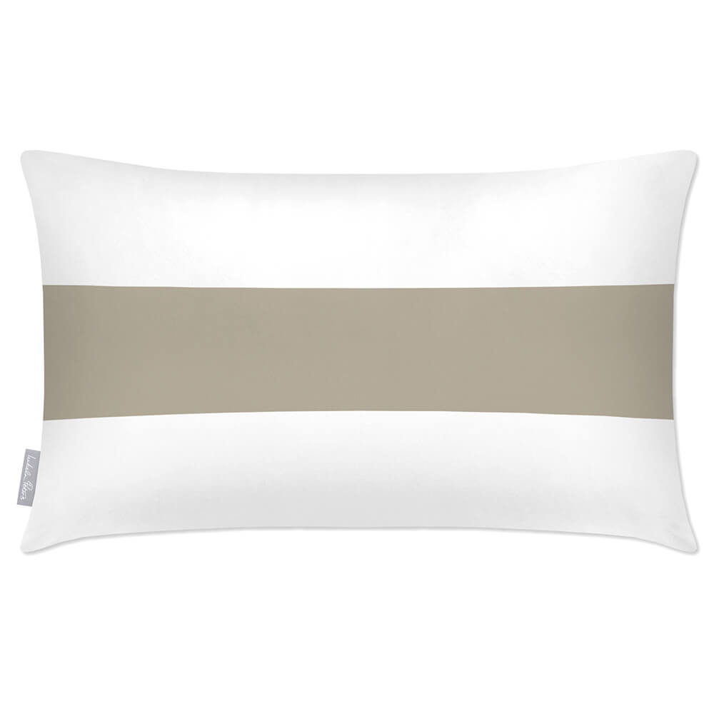 Outdoor Garden Waterproof Rectangle Cushion - 1 Stripe Horizontal - Twill 50 x 30 cm by Izabela Peters
