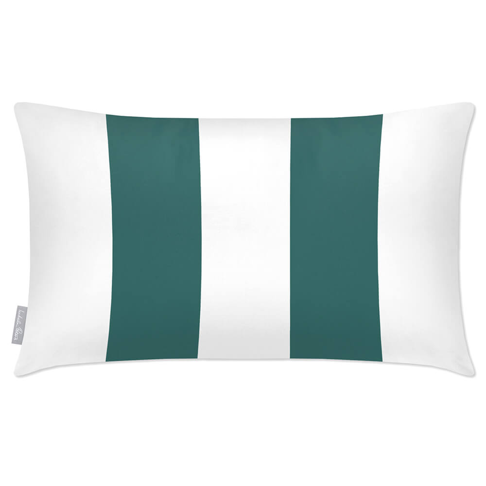 Outdoor Garden Waterproof Rectangle Cushion - 2 Stripes Izabela Peters Forest Biome 50 x 30 cm