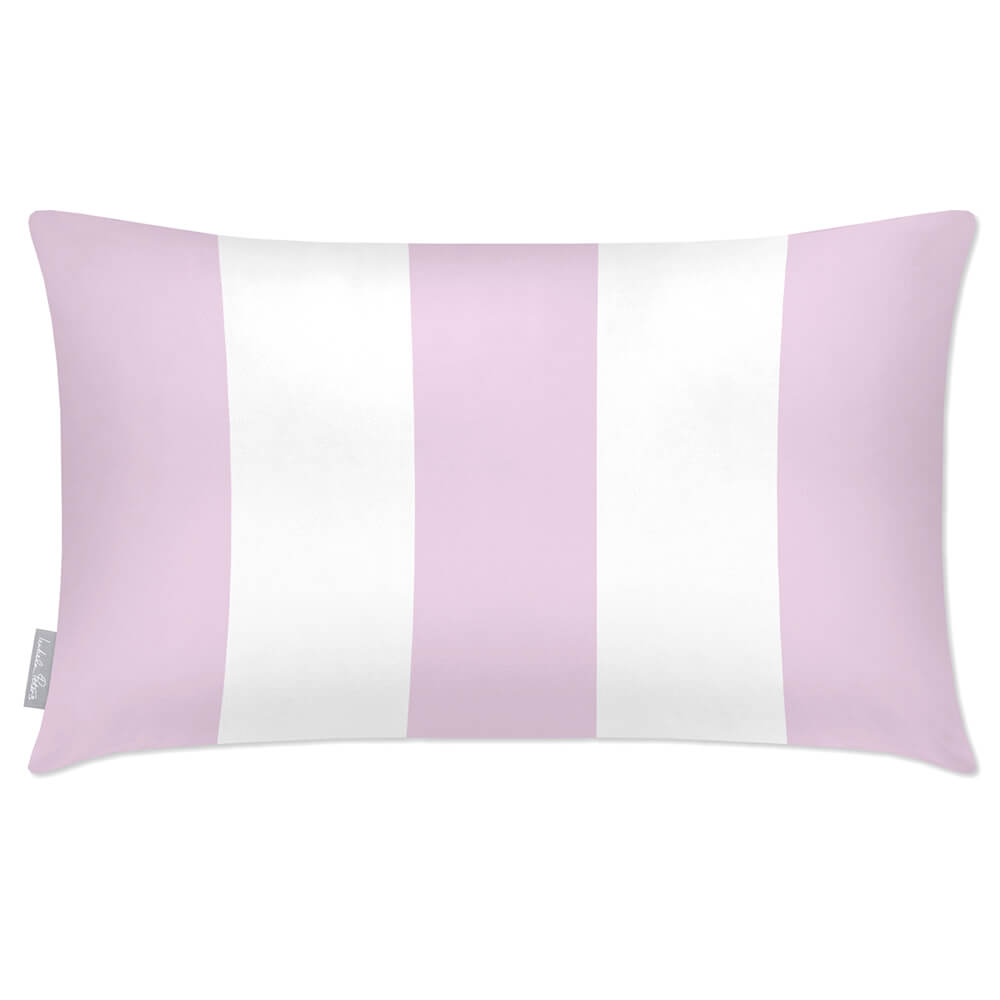Outdoor Garden Waterproof Rectangle Cushion - 3 Stripes - Petrol Blue 50 x 30 cm by Izabela Peters