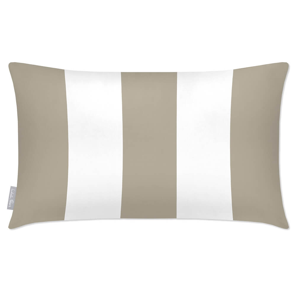 Outdoor Garden Waterproof Rectangle Cushion - 3 Stripes - Twill 50 x 30 cm by Izabela Peters