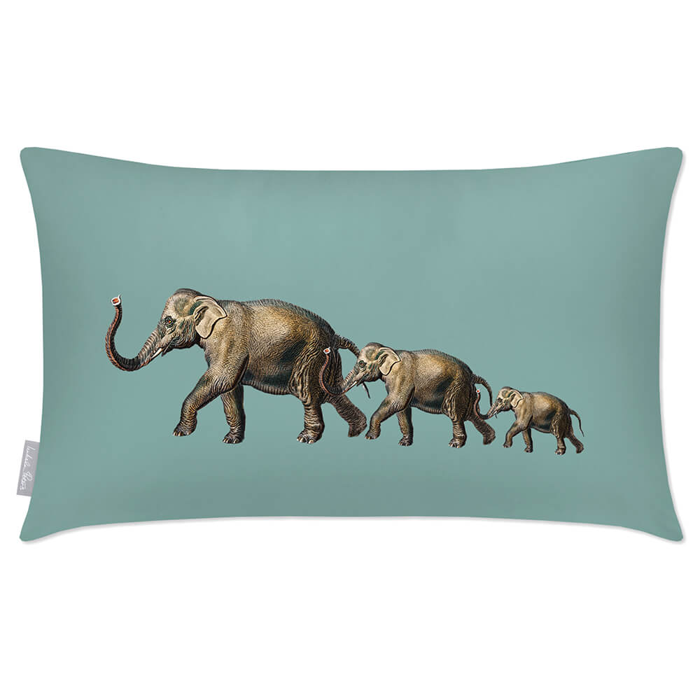 Outdoor Garden Waterproof Rectangle Cushion - Elephants Luxury Outdoor Cushions Izabela Peters Blue Surf 50 x 30 cm 