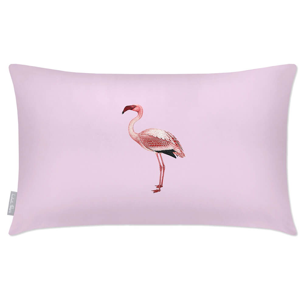 Outdoor Garden Waterproof Rectangle Cushion - Flamingo - Blush Pink 50 x 30 cm by Izabela Peters