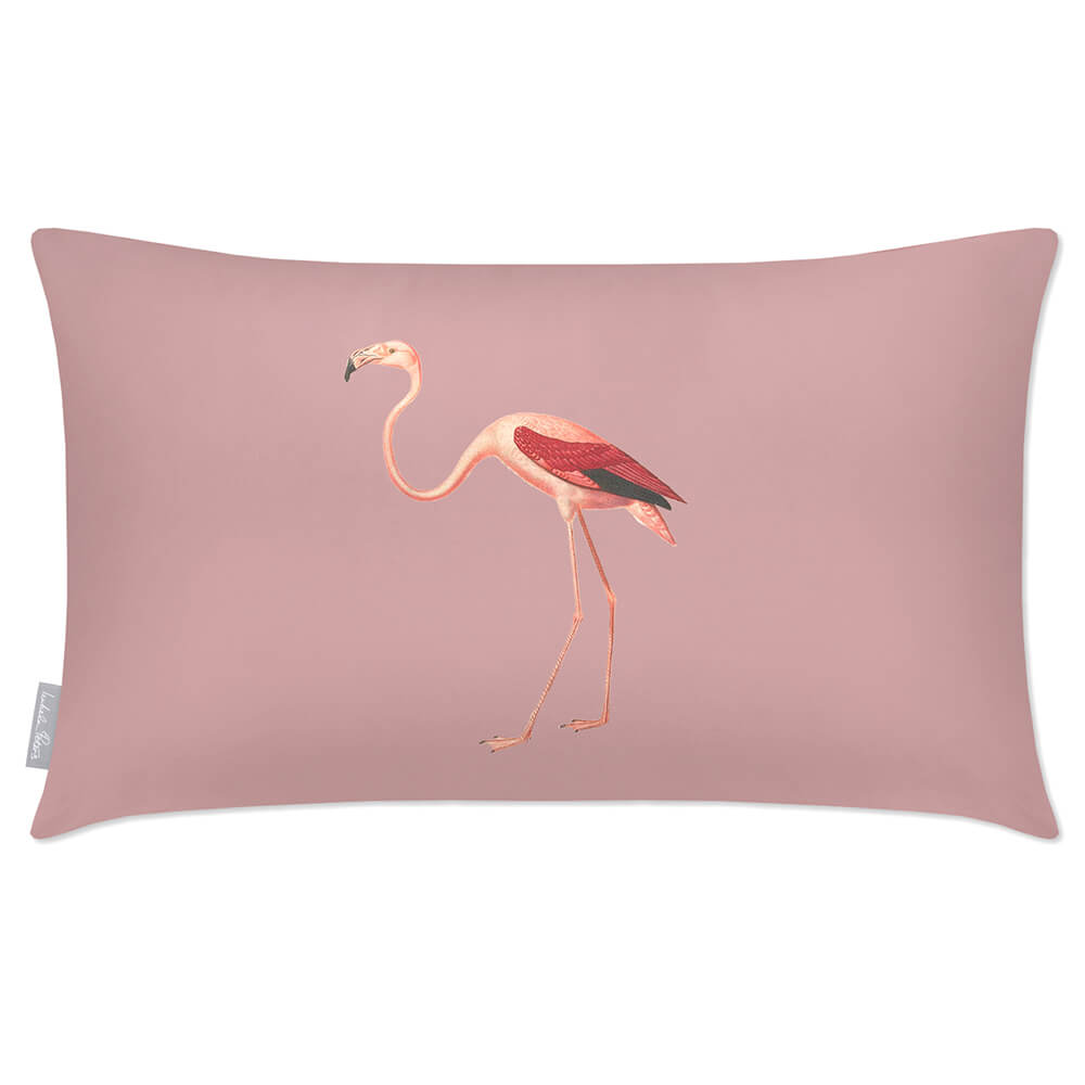 Outdoor Garden Waterproof Rectangle Cushion - Flora and Fauna Flamingo  Izabela Peters Rosewater 50 x 30 cm 