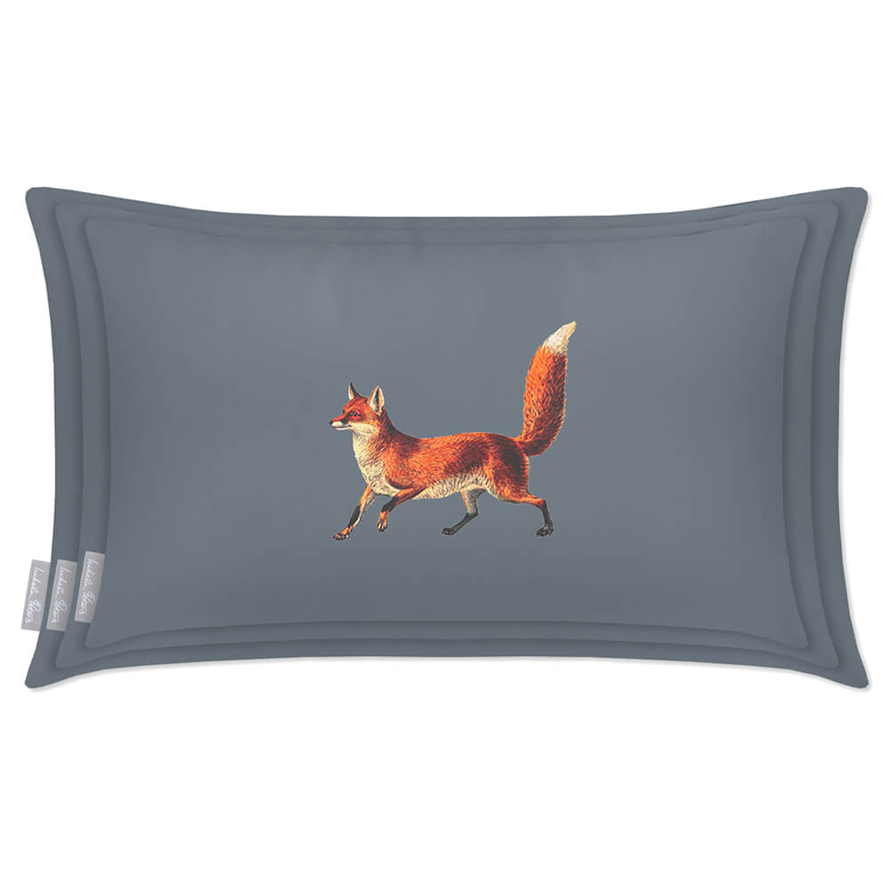 Outdoor Garden Waterproof Rectangle Cushion - Fox - French Grey 50 x 30 cm by Izabela Peters