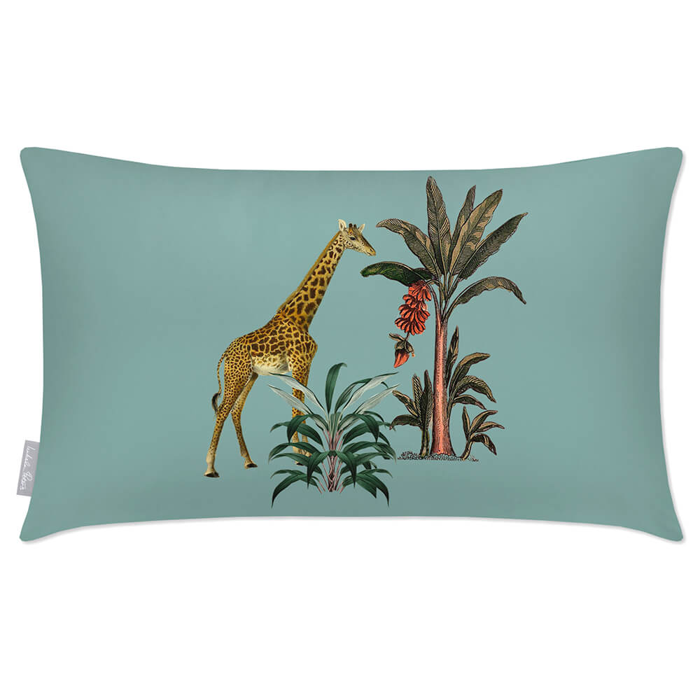 Outdoor Garden Waterproof Rectangle Cushion - Giraffe - Blue Surf 50 x 30 cm by Izabela Peters