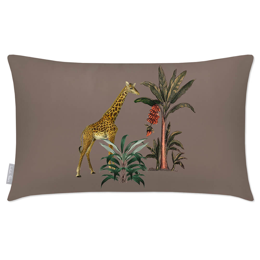 Outdoor Garden Waterproof Rectangle Cushion - Giraffe - Dovedale Stone 50 x 30 cm by Izabela Peters
