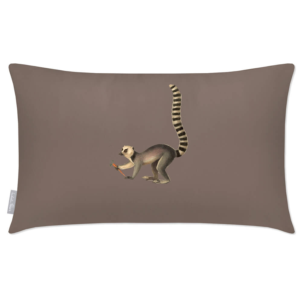 Outdoor Garden Waterproof Rectangle Cushion - Lemur - Dovedale Stone 50 x 30 cm by Izabela Peters