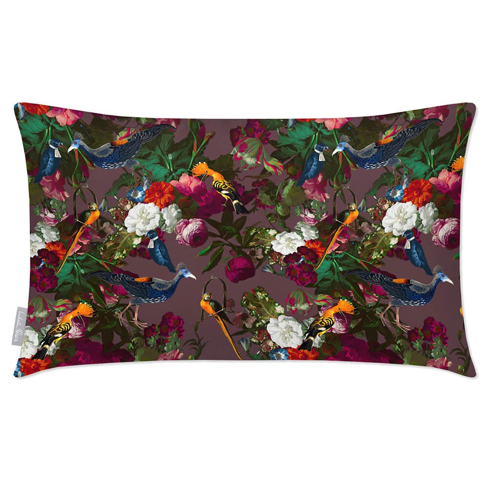Outdoor Garden Waterproof Rectangle Cushion - Manor House Garden - Italian Grape 50 x 30 cm by Izabela Peters