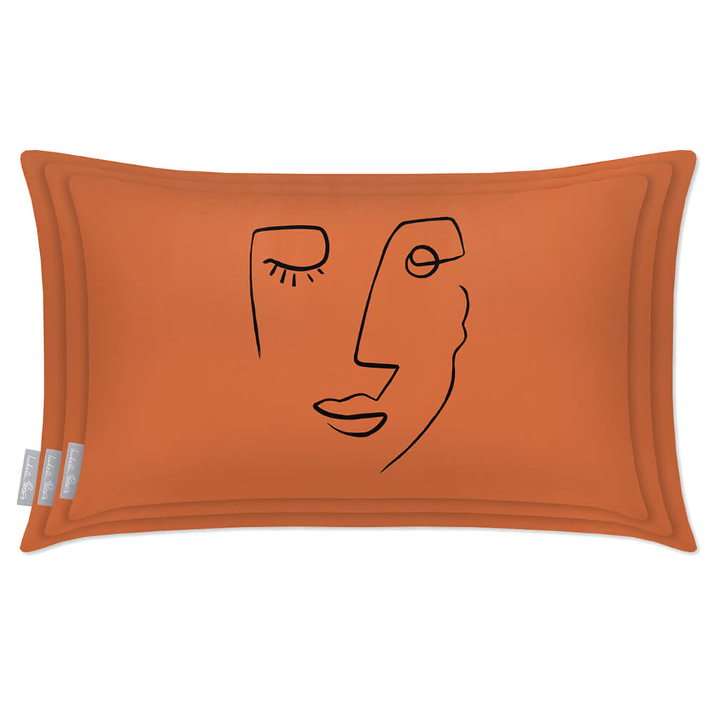 Outdoor Garden Waterproof Rectangle Cushion - Open Face - Burnt Ochre 50 x 30 cm by Izabela Peters