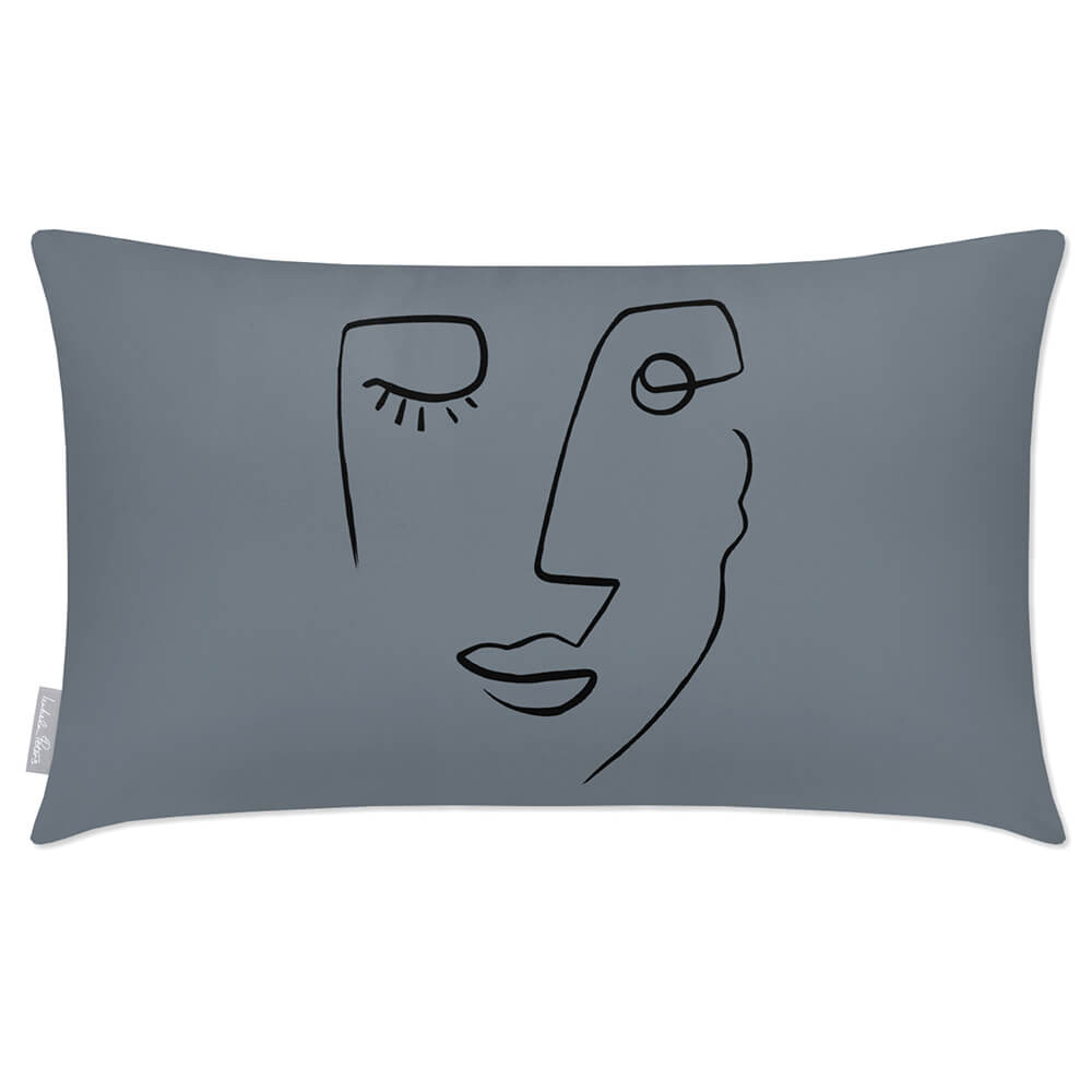 Outdoor Garden Waterproof Rectangle Cushion - Open Face - French Grey 50 x 30 cm by Izabela Peters