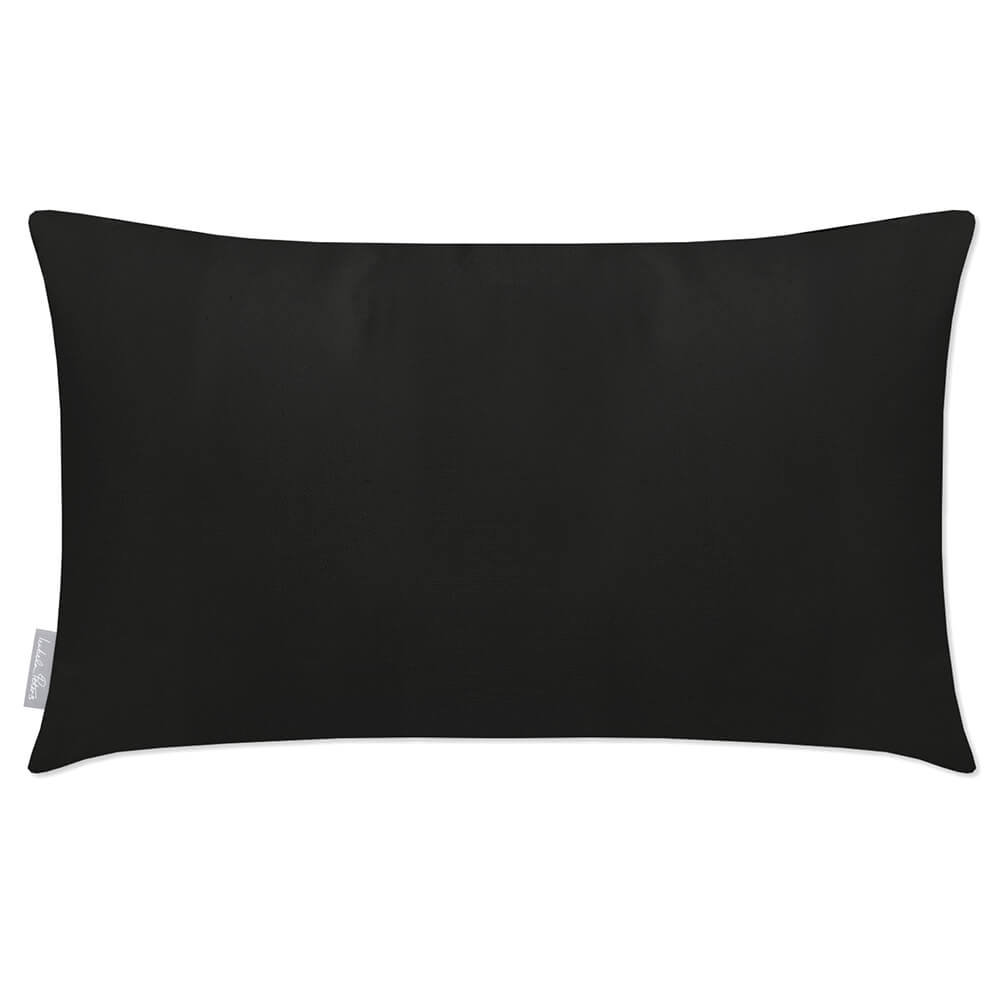 Outdoor Garden Waterproof Rectangle Cushion - Signature Colours - Charcoal 50 x 30 cm by Izabela Peters