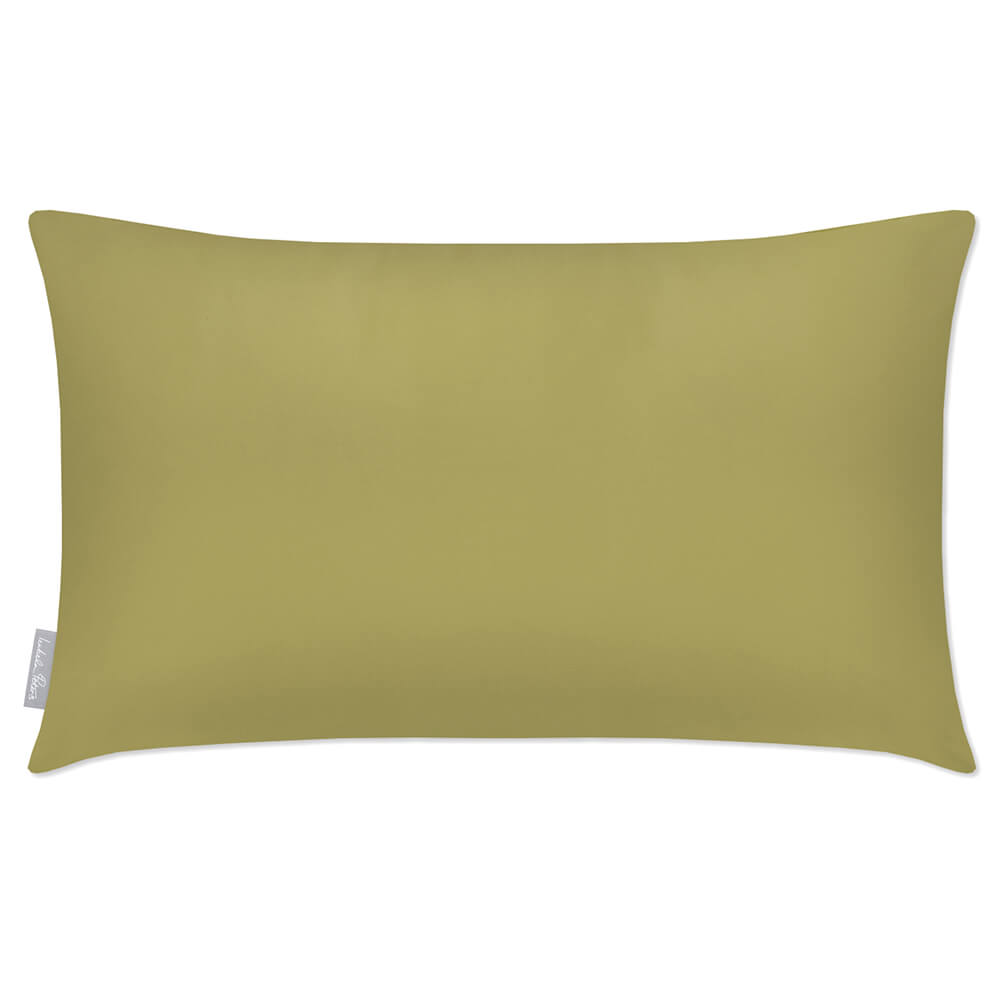 Outdoor Garden Waterproof Rectangle Cushion - Signature Colours in Golden Lime 50 x 30 cm | Izabela Peters