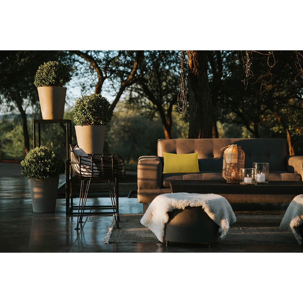 Outdoor Garden Waterproof Rectangle Cushion - Signature Colours - Mustard 50 x 30 cm by Izabela Peters