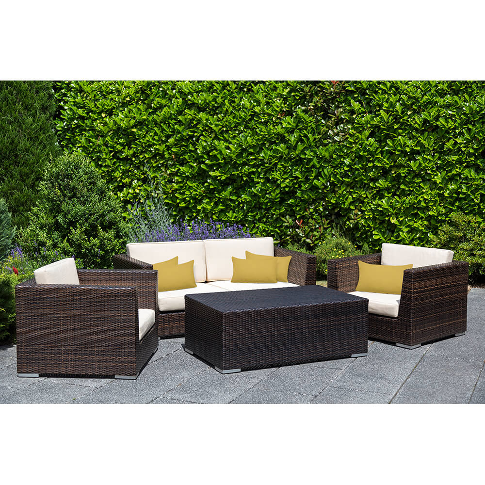 Outdoor Garden Waterproof Rectangle Cushion - Signature Colours - Mustard 50 x 30 cm by Izabela Peters