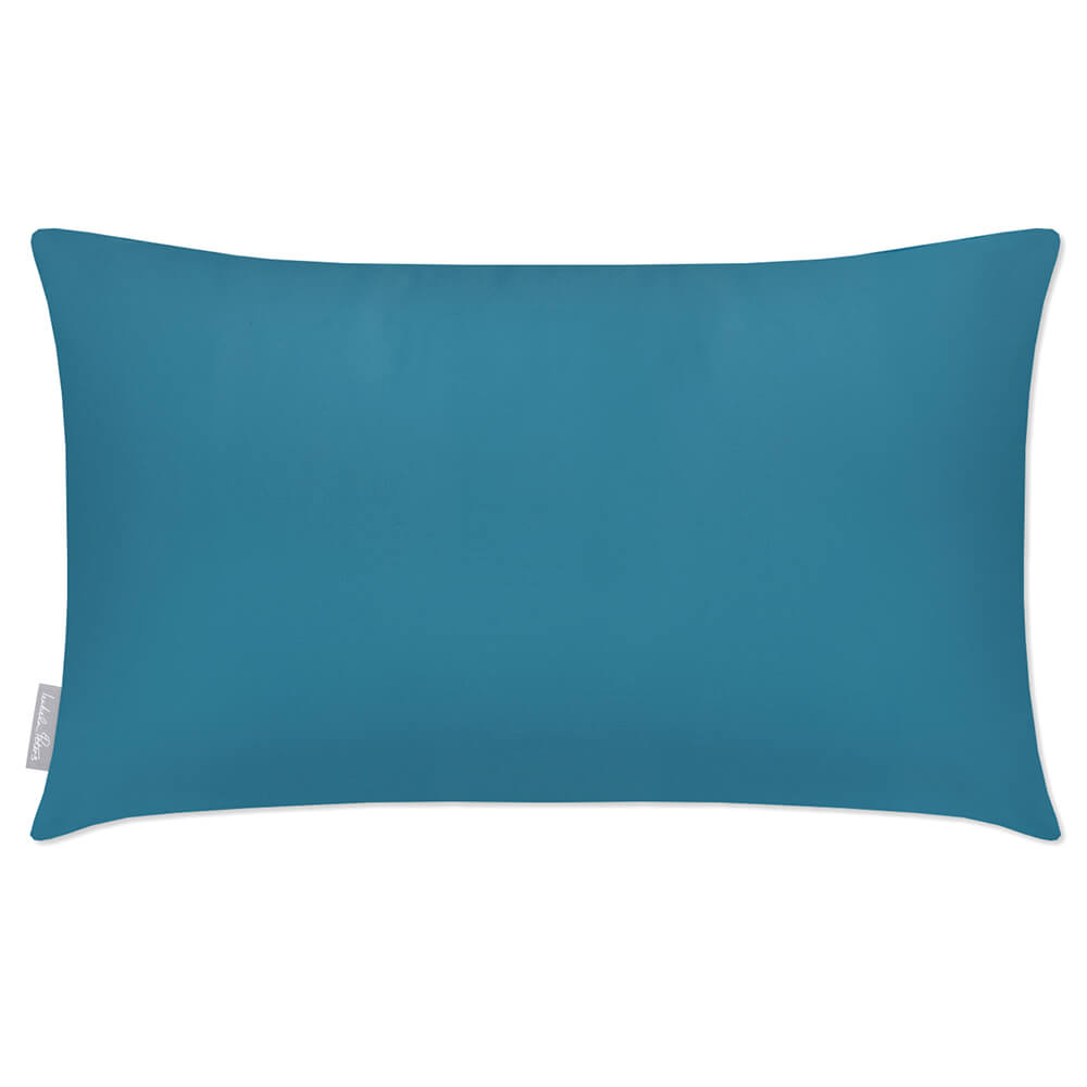 Outdoor Garden Waterproof Rectangle Cushion - Signature Colours in Prussian Blue 50 x 30 cm | Izabela Peters