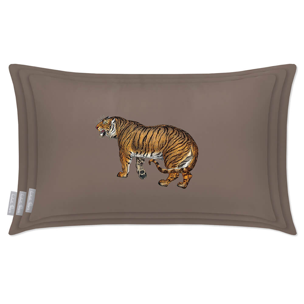 Outdoor Garden Waterproof Rectangle Cushion - Tiger - Dovedale Stone 50 x 30 cm by Izabela Peters
