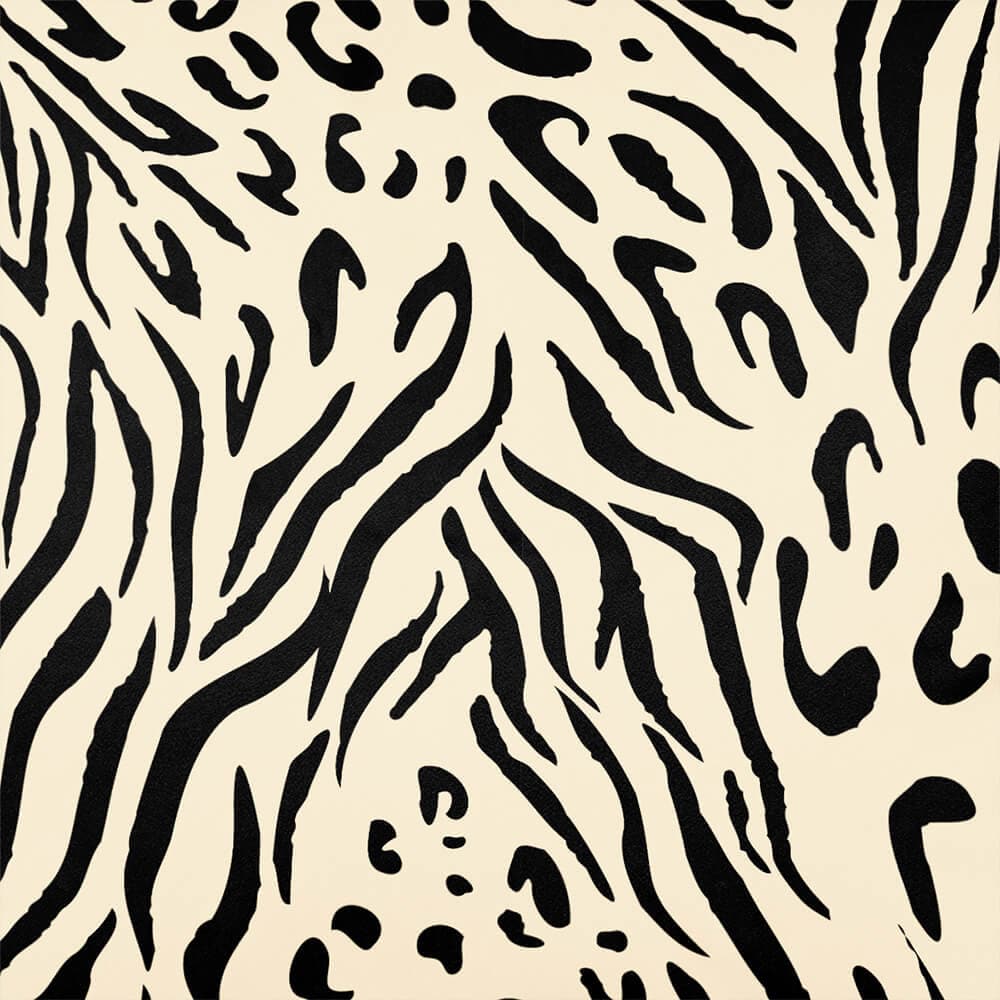 Upholstery Curtain Fabric - Luxury Eco - Friendly Velvet - Animal Fusion Print - Cream by Izabela Peters