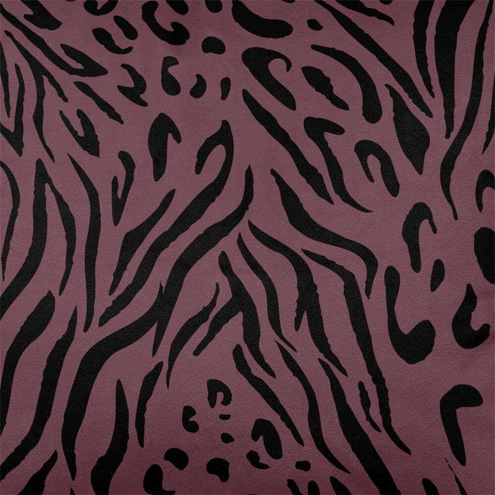 Upholstery Curtain Fabric - Luxury Eco-Friendly Velvet - Animal Fusion Print  IzabelaPeters Italian Grape  