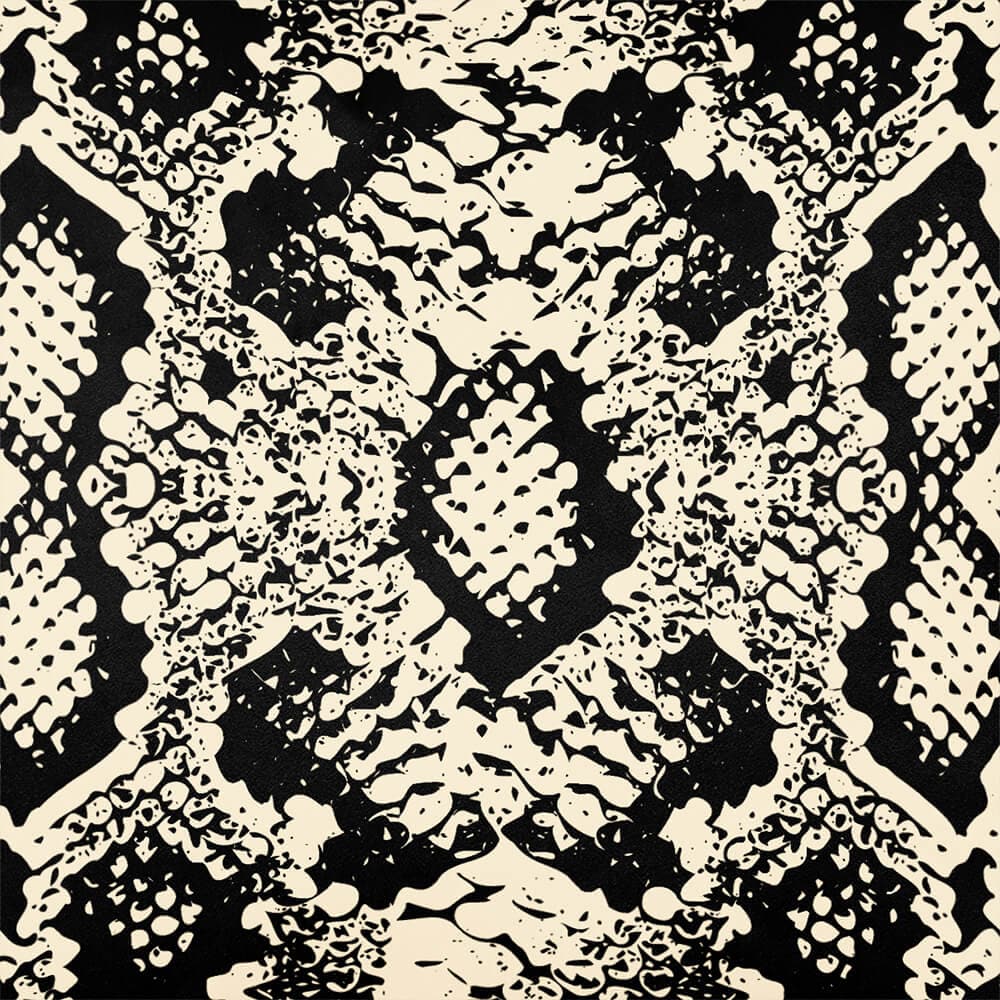 Upholstery Curtain Fabric - Luxury Eco - Friendly Velvet - Exotic Snake Print - Cream by Izabela Peters