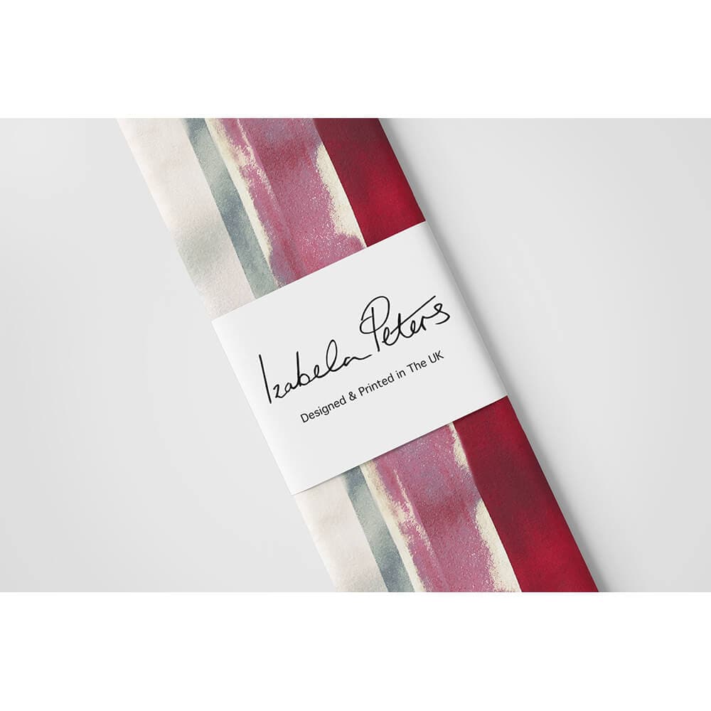 Infinity Stripe velvet fabric in Garnet Red On Gainsboro Grey