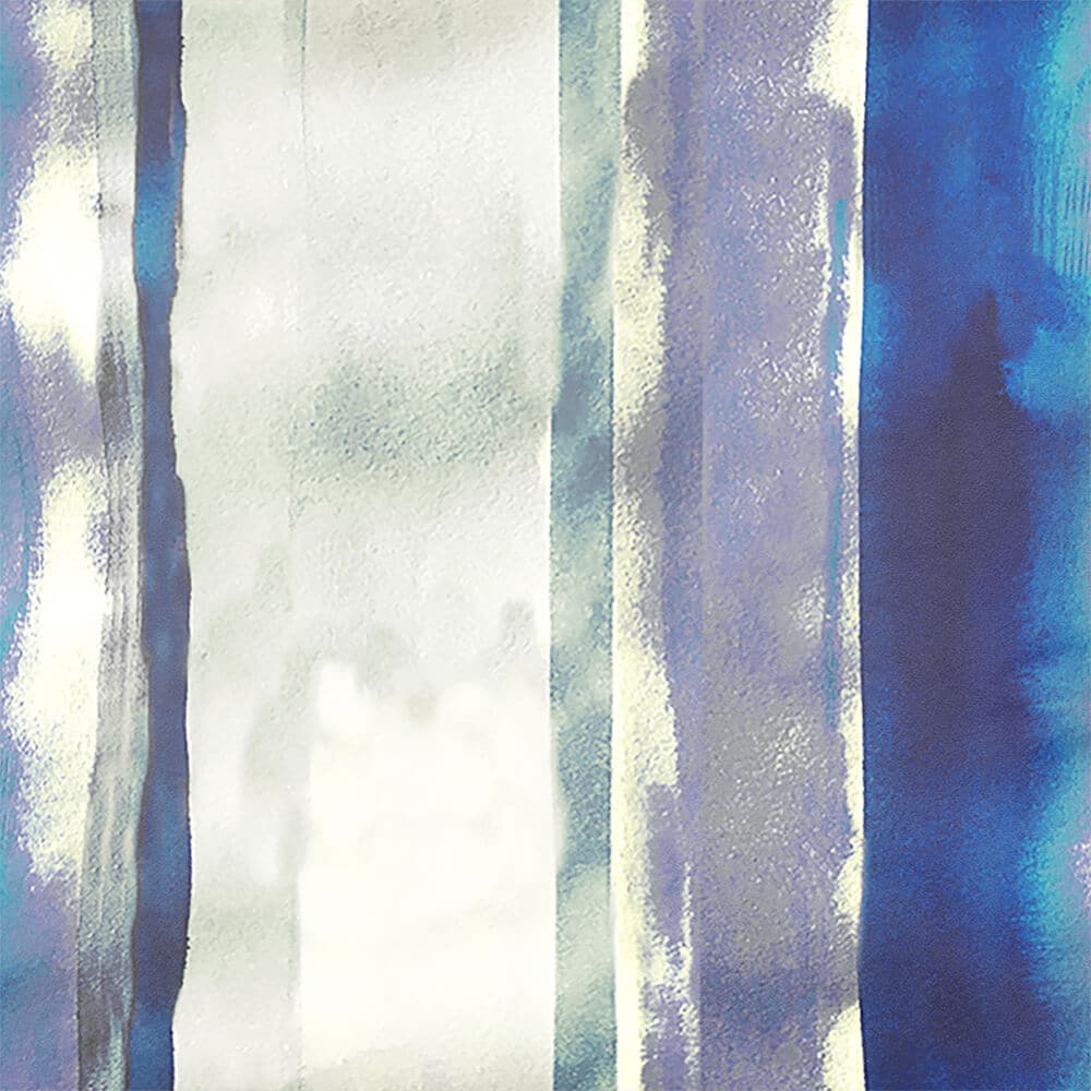 Upholstery Curtain Fabric - Luxury Eco - Friendly Velvet - Infinity Stripe - Shades Of Sapphire On Gainsboro Grey by Izabela Peters