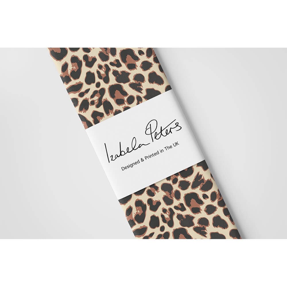 Leopard Print velvet fabric in Cream