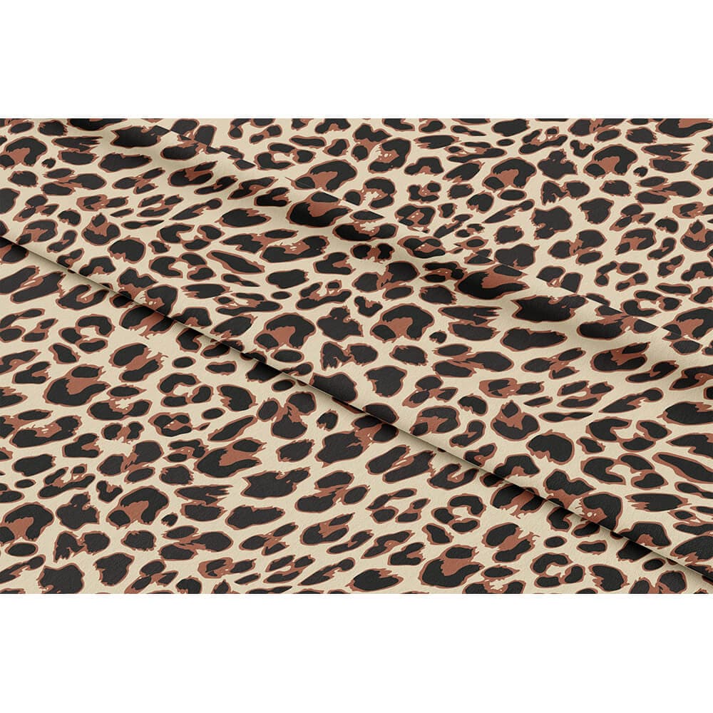 Leopard Print velvet fabric in Cream