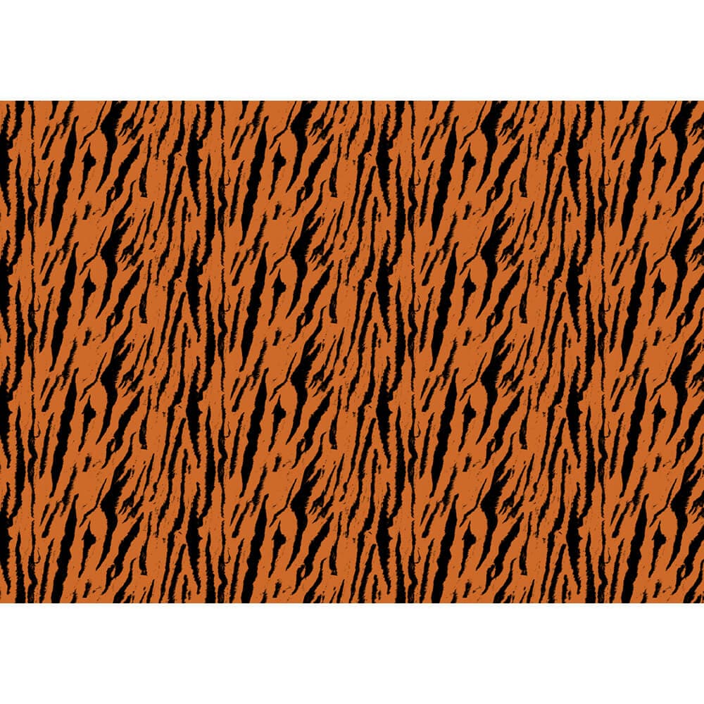 Tiger Print velvet fabric in Orange