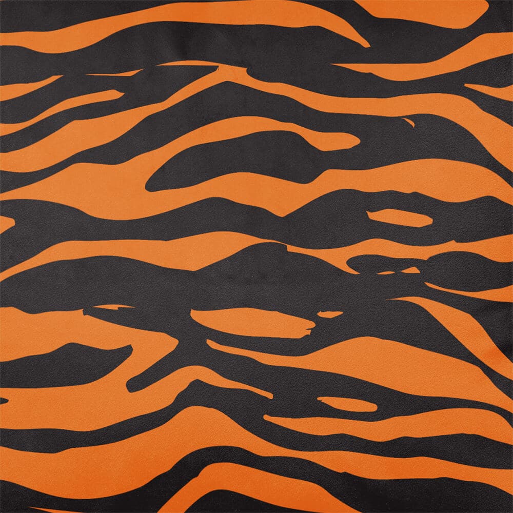Upholstery Curtain Fabric - Luxury Eco - Friendly Velvet - Zebra Print - Orange by Izabela Peters
