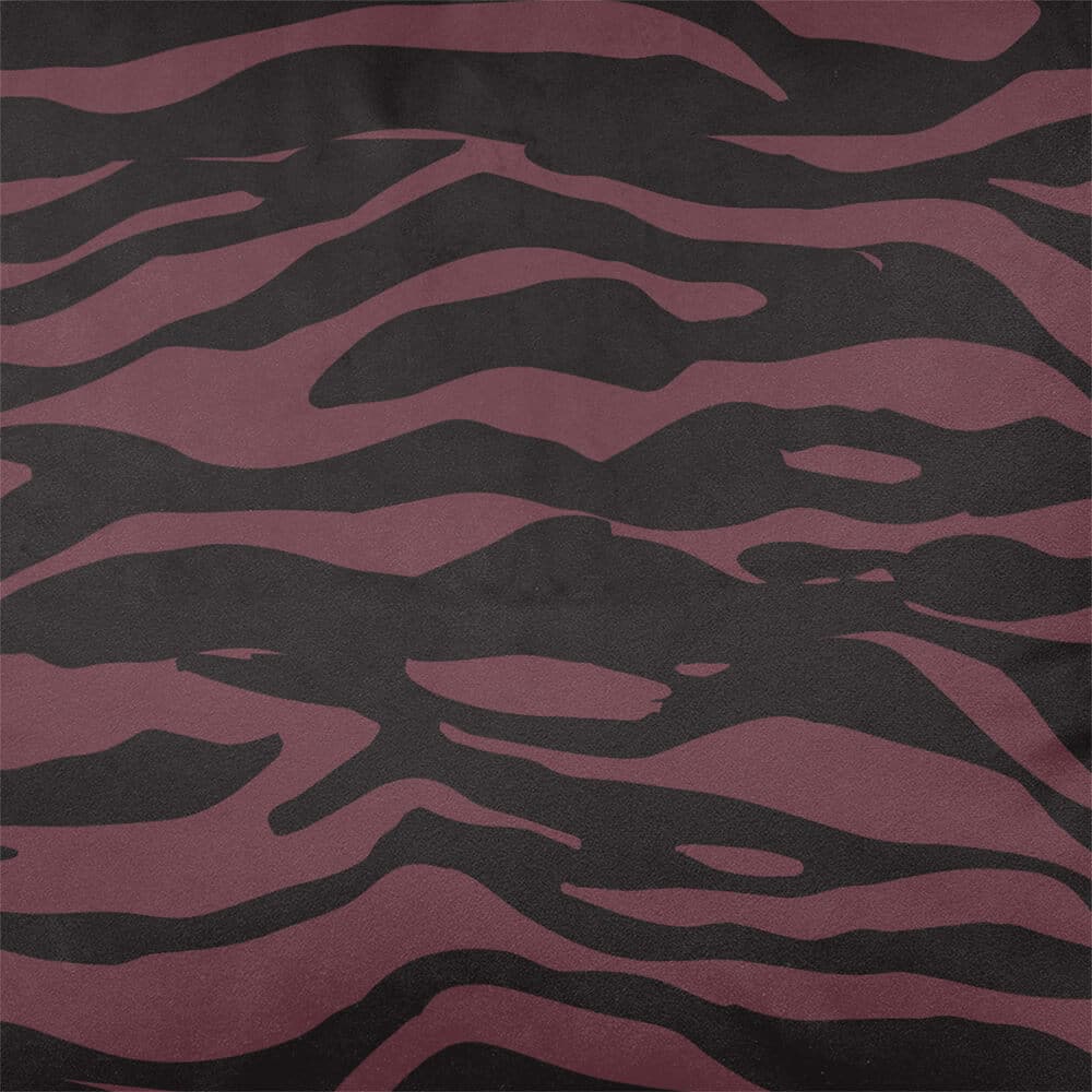 Upholstery Curtain Fabric - Luxury Eco - Friendly Velvet - Zebra Print - Italian Grape by Izabela Peters