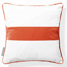 1 Stripe Horizontal | Sustainable Velvet Cushion with Piping - Burnt Ochre 40 x 40 cm by Izabela Peters